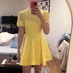 COPY - Antonio Melani linen floral appliqué dress